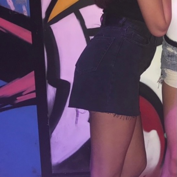 Black Denim Skirt - Picture 4 of 4